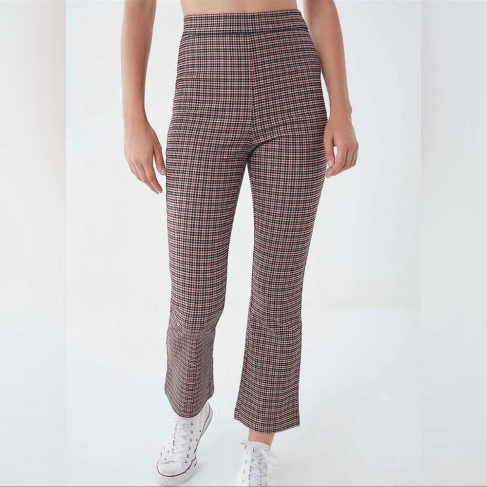 Urban Outfitters Lola Kick Flare Pants Plaid High Rise Size 0